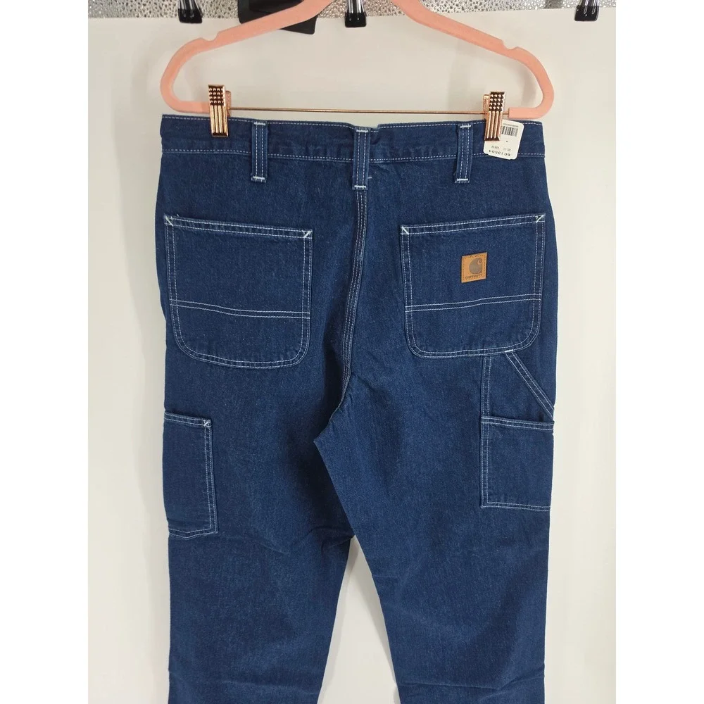 Carhartt Mens Dungaree Fit Denim Work Pants Indigo Blue 32x32 382-83 6013504